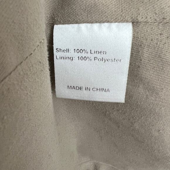 Shades of Grey Blue Two Button Long Sleeve Notched Lapel Linen Blazer Size M - Picture 9 of 10